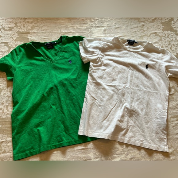 Ralph Lauren Green and White Women’s Short Sleeve Tee (2) - Picture 1 of 3